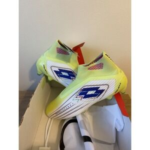 Lotto Solista 100 VIII FG Mens Size 10 Soccer Cleats Sunny Lime/White With Bag